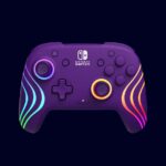 Nintendo Switch Purple Afterglow Wave Wireless Controller